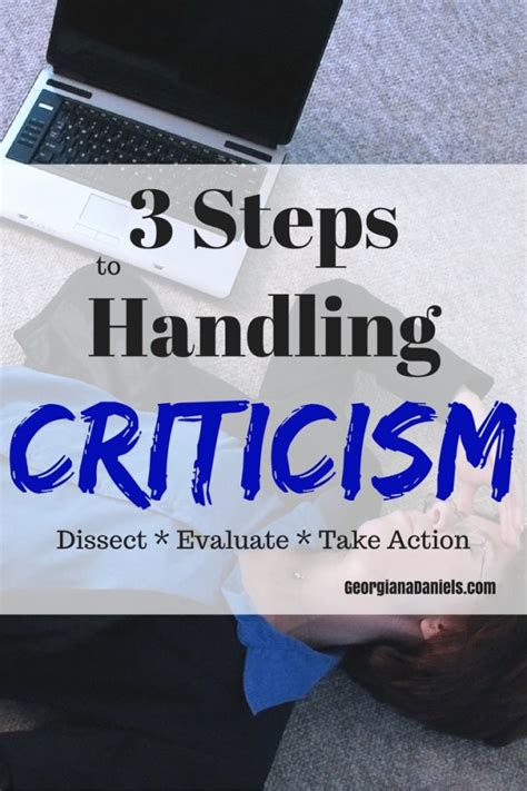 3 Steps To Handling Criticism Georgiana Daniels