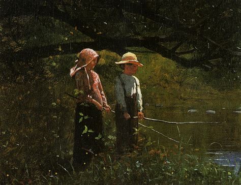 Fishing 1879 Painting Homer Winslow Oil Paintings