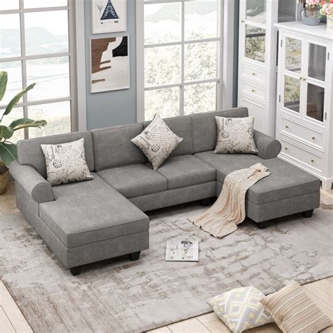 U Shaped Sectional Sofa With Double Chaises Shopstyle