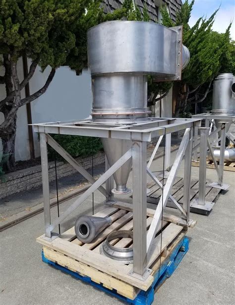Cyclone separators work much like a centrifuge , but with a continuous feed of dirty air. Cyclone Separator - 366079 For Sale Used