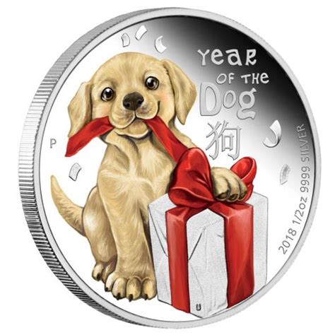 These dogs are stubborn but brave. Coins Australia - 2018 Baby Dog 1/2oz Silver Proof Coin