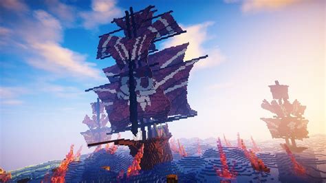Extreme Minecraft Pirate Ship Timelapse Fleet Of The Spirits Youtube