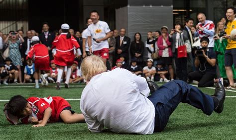 Just Boris Johnson Rugby Tackling A Japanese 10 Year Old Indy100