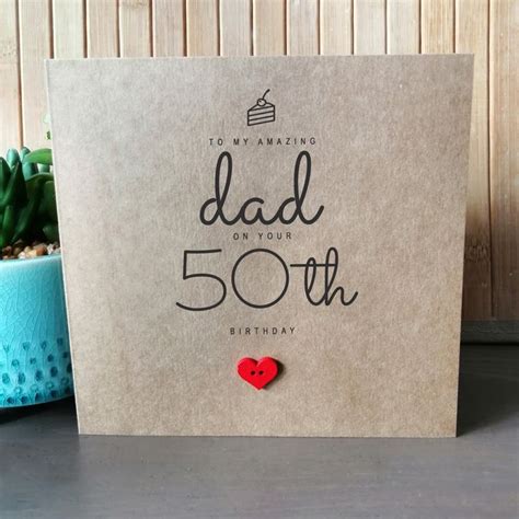50th Birthday Card For Dad Amazing Dad 50th Birthday Card Etsy Uk