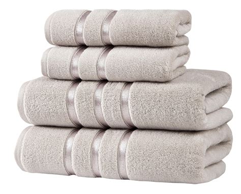 UpThrone Luxury Bath Towel Set Of 4 Piece 100 Turkish Cotton Extra