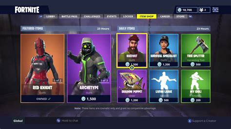 The fortnite daily item shop is reset every day at 00:00 utc (universal time). RED KNIGHT! | DAILY ITEM SHOP TODAY! | FORTNITE BATTLE ...