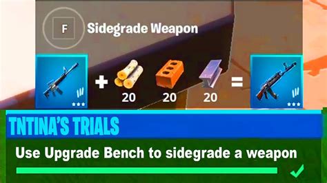 Use Upgrade Bench To Sidegrade A Weapon Fortnite Youtube