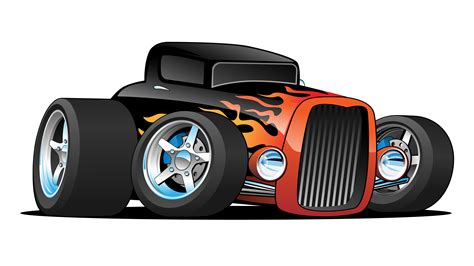 Hot Rod Classic Coupe Custom Car Cartoon Vector Illustration 373424