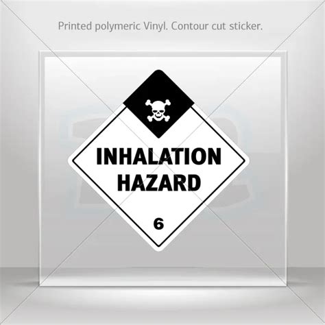 STICKER DECAL HAZARD Classification Class 6 Inhalation Hazard St5