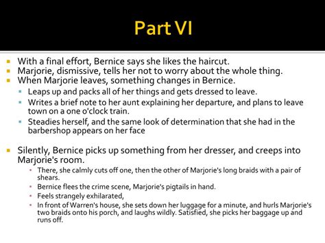 Ppt “bernice Bobs Her Hair” Powerpoint Presentation Free Download
