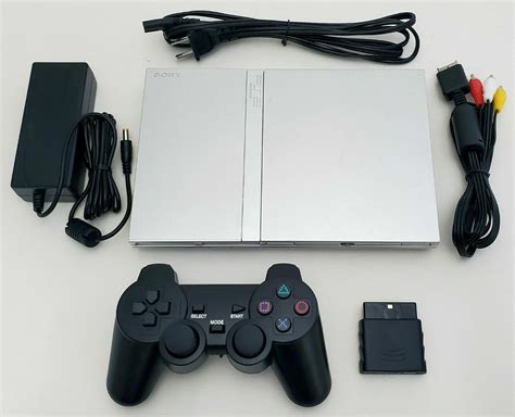 Oem Sony Ps2 Playstation 2 Slim Silver Console Bundle Scph 79001