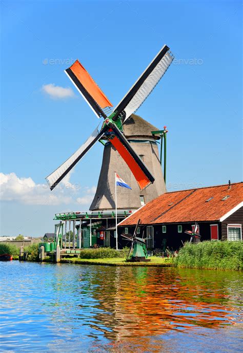 Windmill Amsterdam Stock Photo By Graphicstockphoto Photodune
