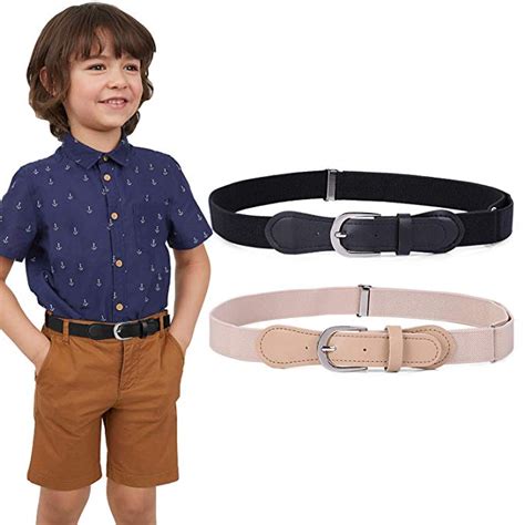 Kids Elastic Adjustable Belt Stretch Belt With Leather Closure Jasgood