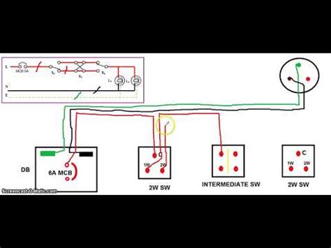 Two way switching schematic wiring diagram (3 wire control). DRAW WIRING DIAGRAM FOR TWO WAY AND AN INTERMEDIATE SWITCH - YouTube