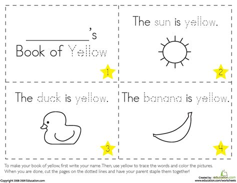 Preschool Color Yellow Worksheets Preschool Worksheets