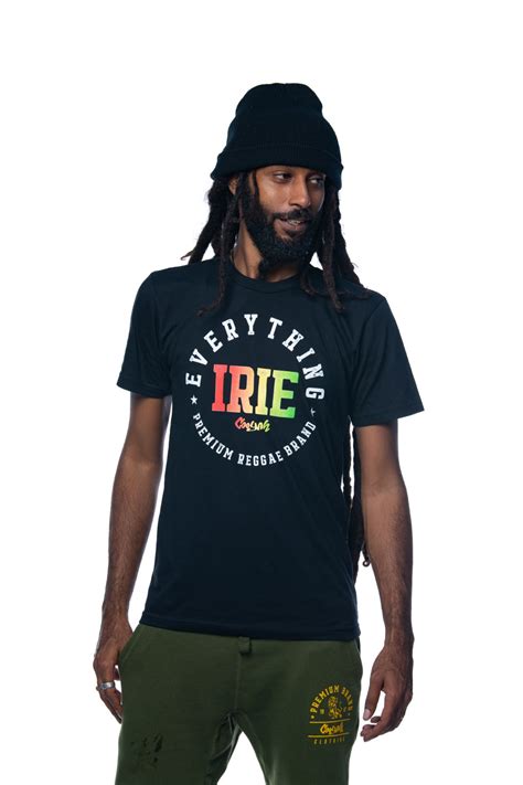men s t shirt with everything irie graphic reggae shirt cooyah clothing store
