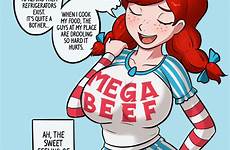wendy yore anime girl hentai bandwagon mascot smug mega wendys thicc relatedguy milk meme sexy beef female cartoons big xxx