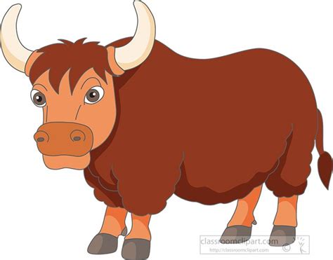 Yak Clipart Clipart Horned Baby Yak Clipart Classroom Clipart