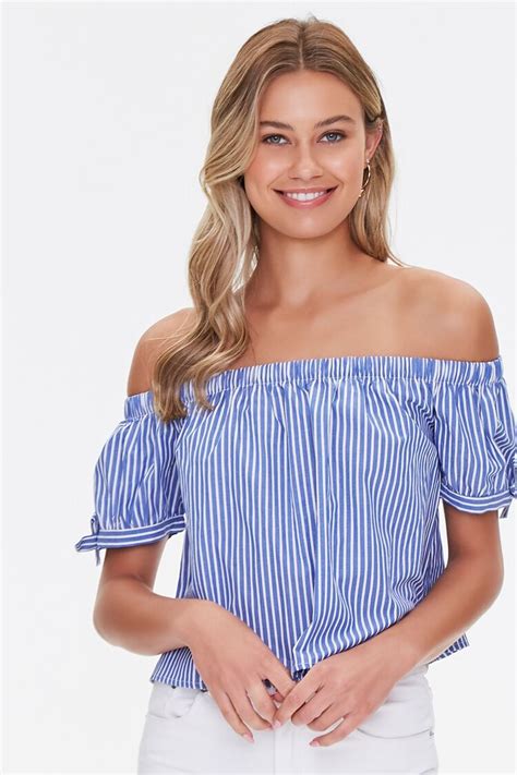 Striped Off The Shoulder Top