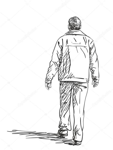 Sketch Of Man Walking Stock Vector Image By ©olgatropinina 110751570
