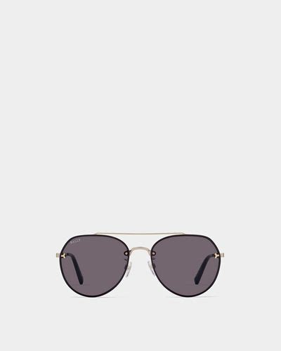 metallic bally sunglasses for men lyst