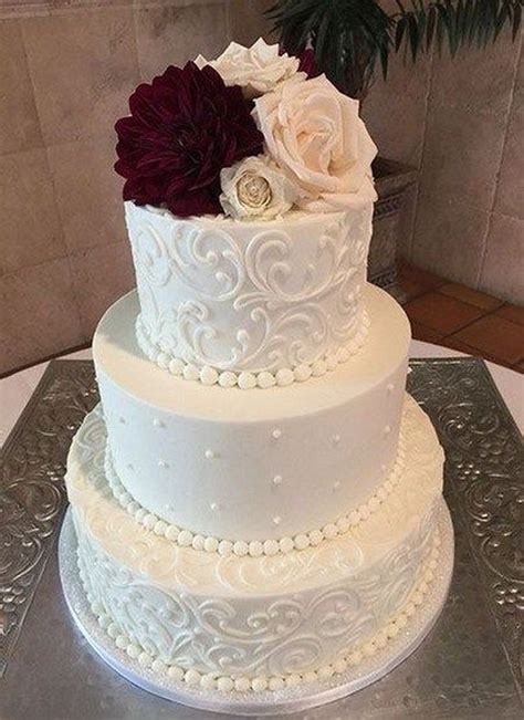 20 Simple Elegant Vintage Wedding Cakes Roses And Rings