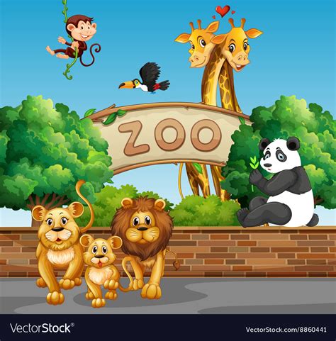 Here you can explore hq if i ran the zoo transparent illustrations, icons and clipart with filter setting like size, type, color etc. Scene with wild animals at the zoo Royalty Free Vector Image
