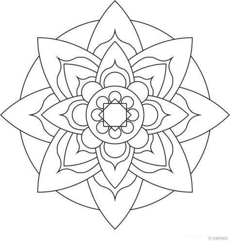 Coloriage Mandala Facile 16 Dessin Gratuit à Imprimer Simple Mandala