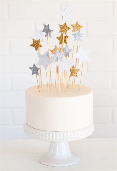 Up Your Cake With Glittery Stars Diy Wedding Cake Topper Budget