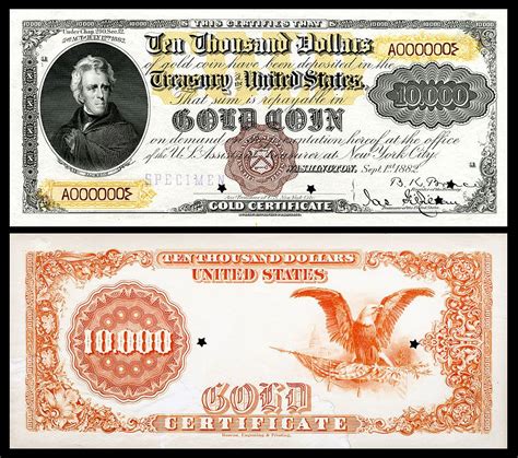 Large Denominations Of United States Currency Banknotes Money Dollar