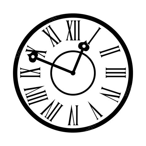 Reloj Romano Numero Vintage Vector Png Png Reloj Romano Vector De