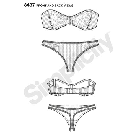 Because the barrett was developed for all sewing levels, i assumed that some wouldn't i will keep it there along with all my other free sewing patterns. Pattern 8437 Misses' Strapless Bra and Panties | Simplicity