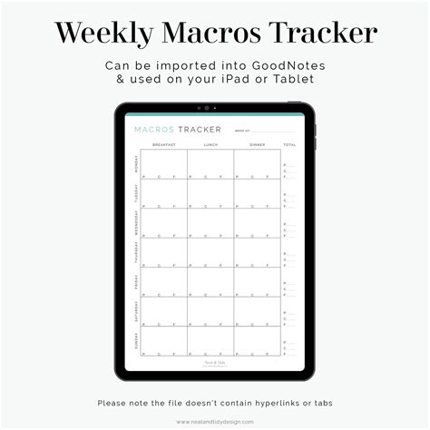 Weekly Macros Tracker Fillable Printable Pdf Weekly Food Etsy Schweiz
