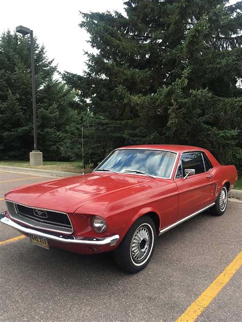 Candy Apple Red 1968 Ford Mustang Hardtop V8 For Sale Mustangcarplace