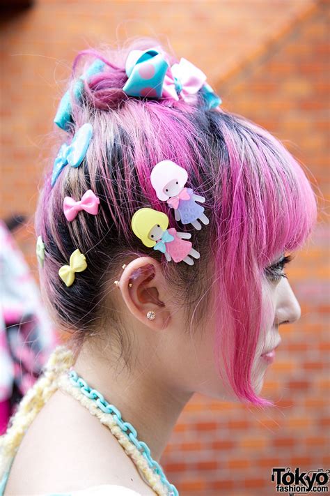 kumamiki and junnyan s super colorful harajuku street style and pink hair