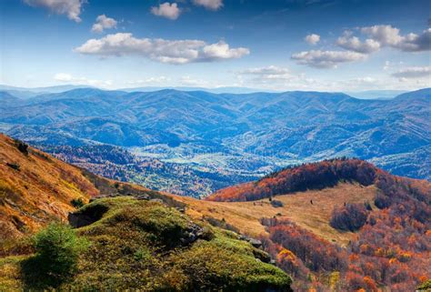 Beautiful Autumn Landscape In The Carpathian Mountains Stock Image