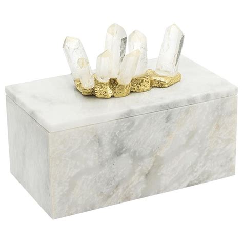 Quartz And White Marble Box For Sale At 1stdibs Quartz Box Marble