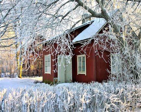 Winter Cottage Snow Red Free Photo On Pixabay Pixabay