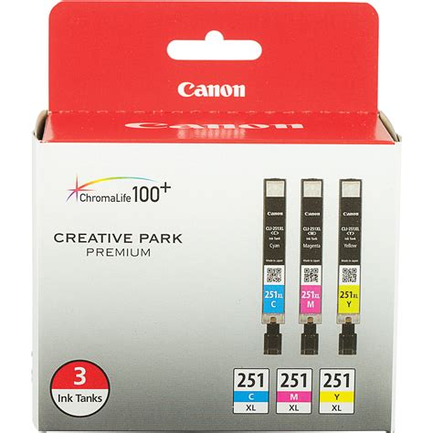 Reset waste ink counter, 100% working, no serial and software is needed. Canon CLI-251XL 3-Cartridge Color Ink Set 6449B009 B&H Photo