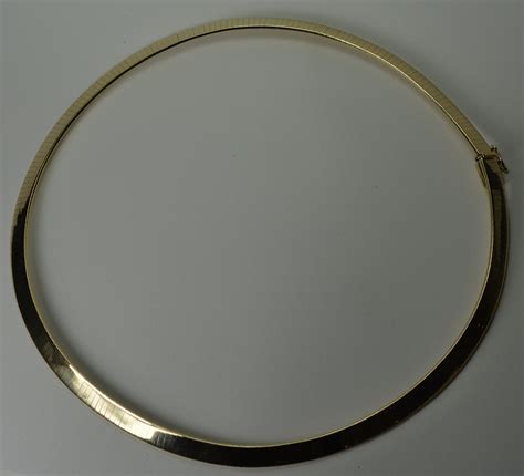 14k Yellow Gold Omega Link Necklace 6mm Wide 365 Grams Length 16