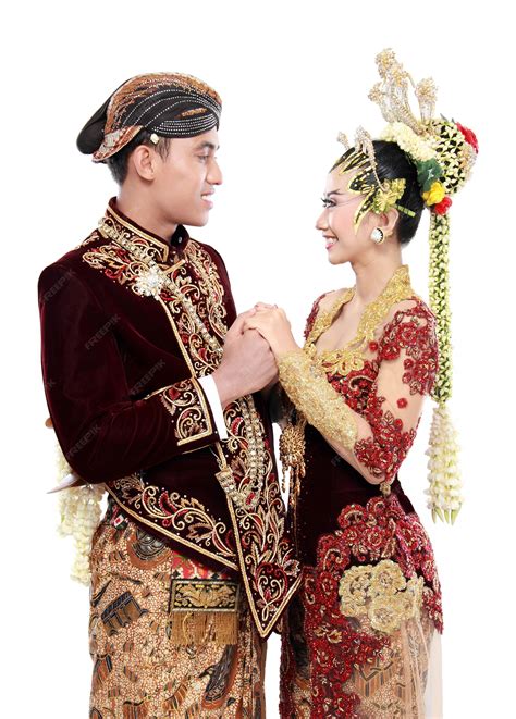 Premium Photo Traditional Java Wedding Couple Husband And Wife Hold