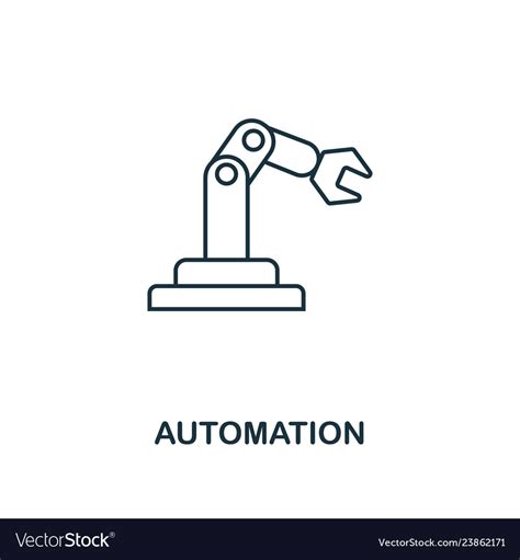 Automation Icon Thin Line Style Industry 40 Vector Image
