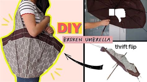 Thrift Flip Diy Broken Umbrella Into Reusable Grocery Bag Youtube