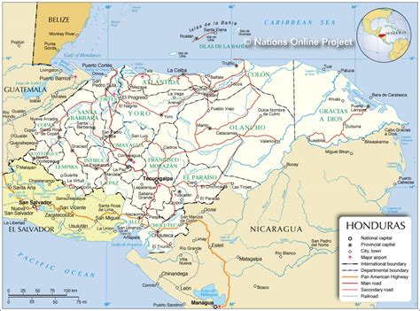 Honduras | Mapas Geográficos de Honduras - Geografia Total™