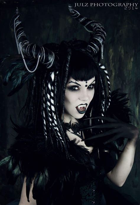 Miss Twisted By Julz Photography Photo Goth Demon Costume With Horns Fangs Claws And Black