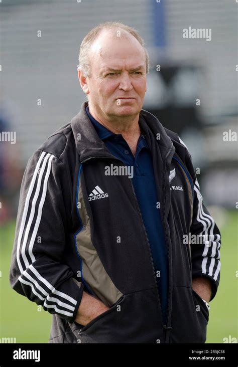 Coach Graham Henry Watches The Captains Run As The All Blacks Prepare