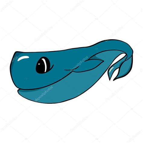 Ikan Paus Cartoon Vector Illustration Cartoon Whale Icon In Modern