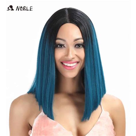 Noble Straight Synthetic Hair Lace Front And T Part Wig 14