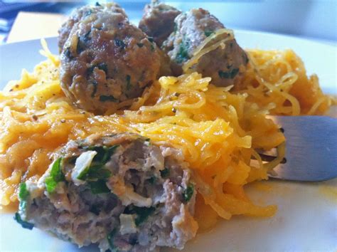 The Lifestyle Notebook Spaghetti Squash With Turkey Feta And Spinach