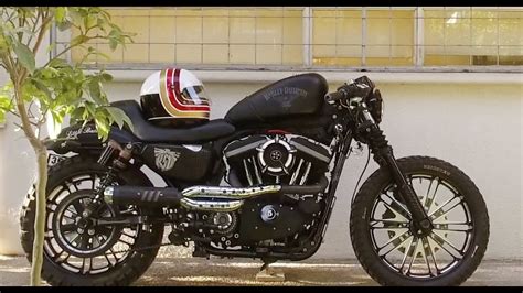 Constructed of premium top grain leather cowhide that is supple and requires little break in with double stitch ribbing on seat area for increased traction and vintage look. Roland Sands Design sportster caferacer - YouTube